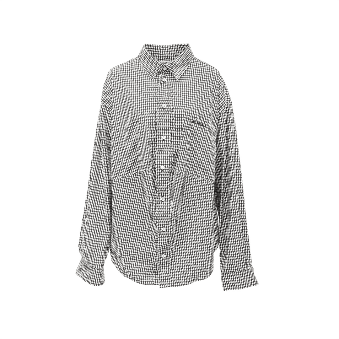 99新 Balenciaga/巴黎世家 小花6娜P224726669衬衫黑白常规码36码