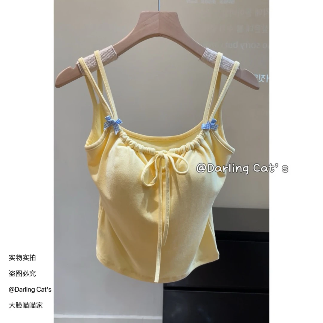 大脸喵 现货 可欲可甜 四季款bm氛围感吊带泰双肩带设计感吊带