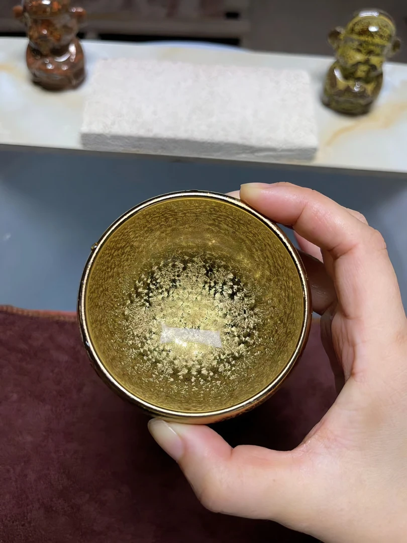 【闪购商品】。金色传说高端金杯罗汉禅定陶瓷品茗茶器茶杯主人杯