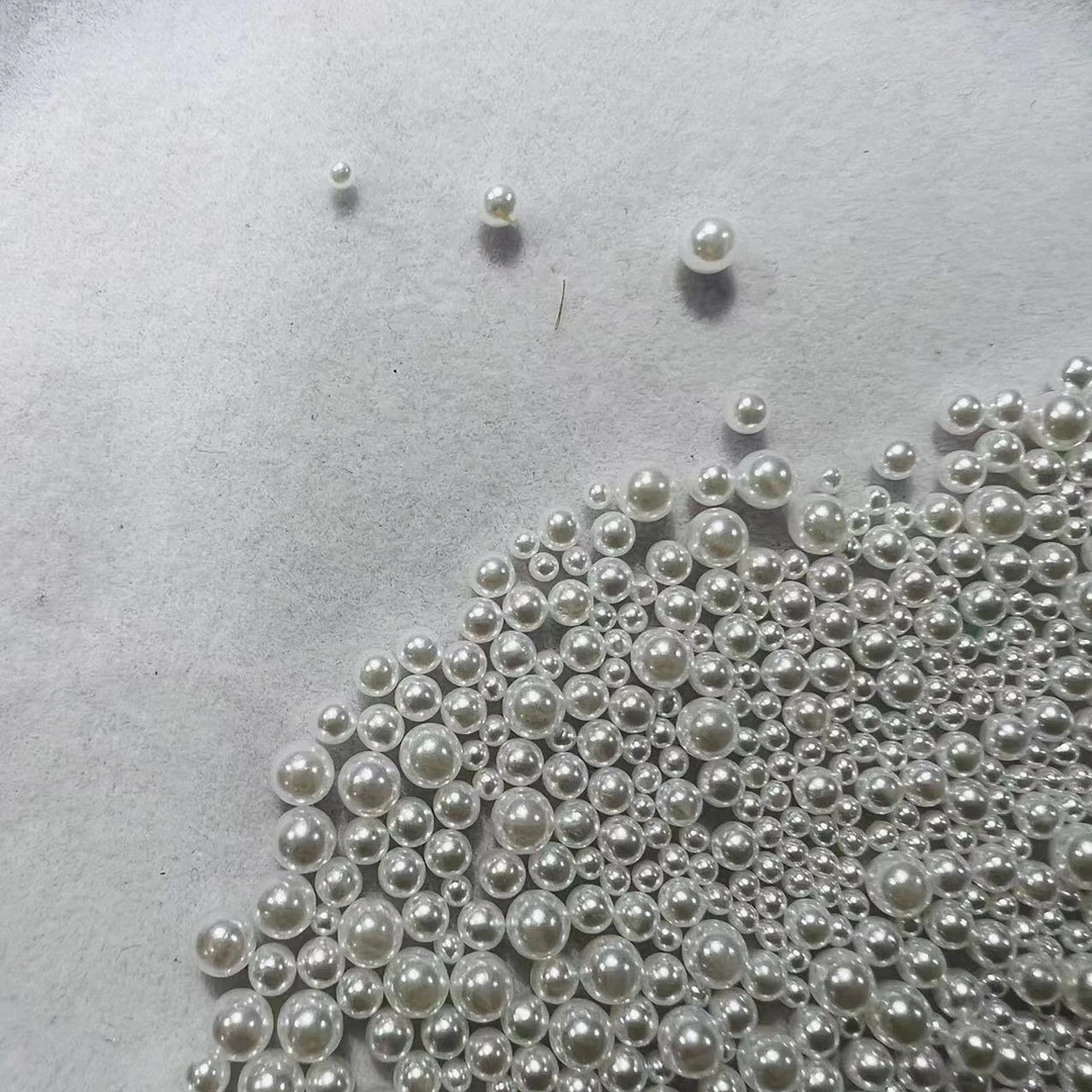 zb 高亮珍珠2mm3mm4mm大小混美甲DIY饰品白色