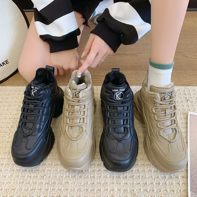 2023新款松糕厚底交叉绑带时尚圆头ins百搭运动休闲鞋B16