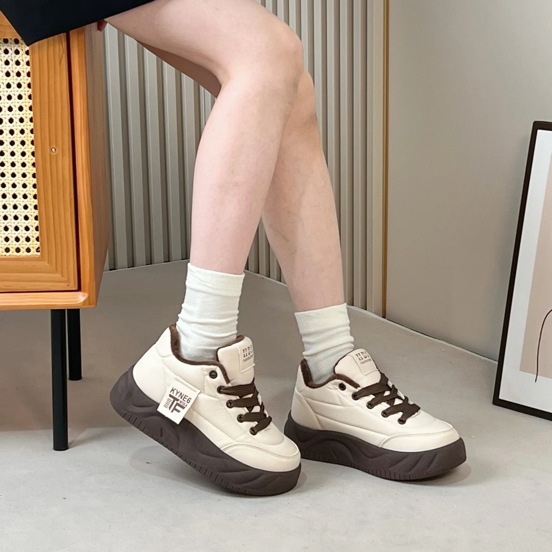 【面包】2024冬季时尚加绒毛茸茸软底休闲鞋HB001