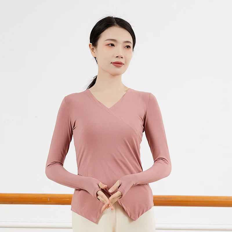 舞蹈练功服套装现代舞服装阔腿裤黑色艺考形体服女古典舞上衣长袖