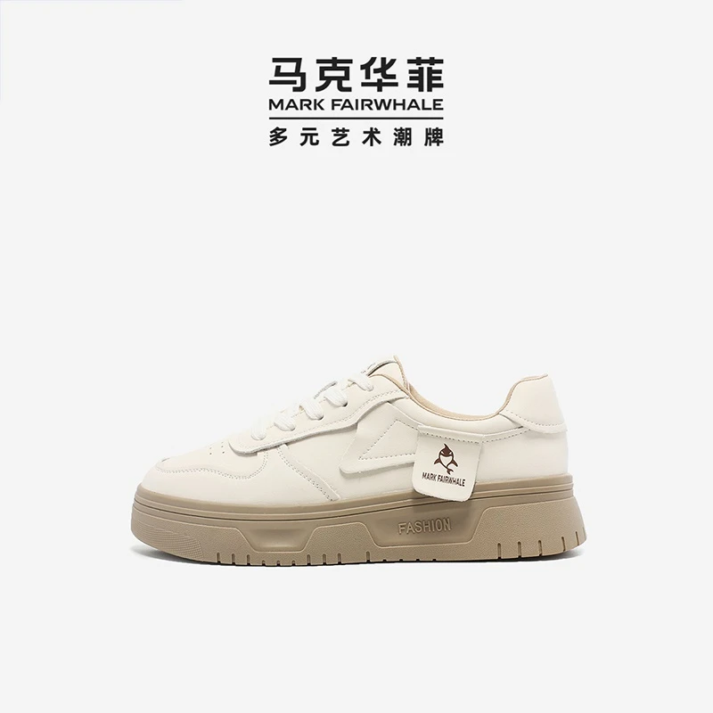 马克华菲小白鞋女2023春季新款学院风时尚舒适厚底运动休闲鞋板鞋