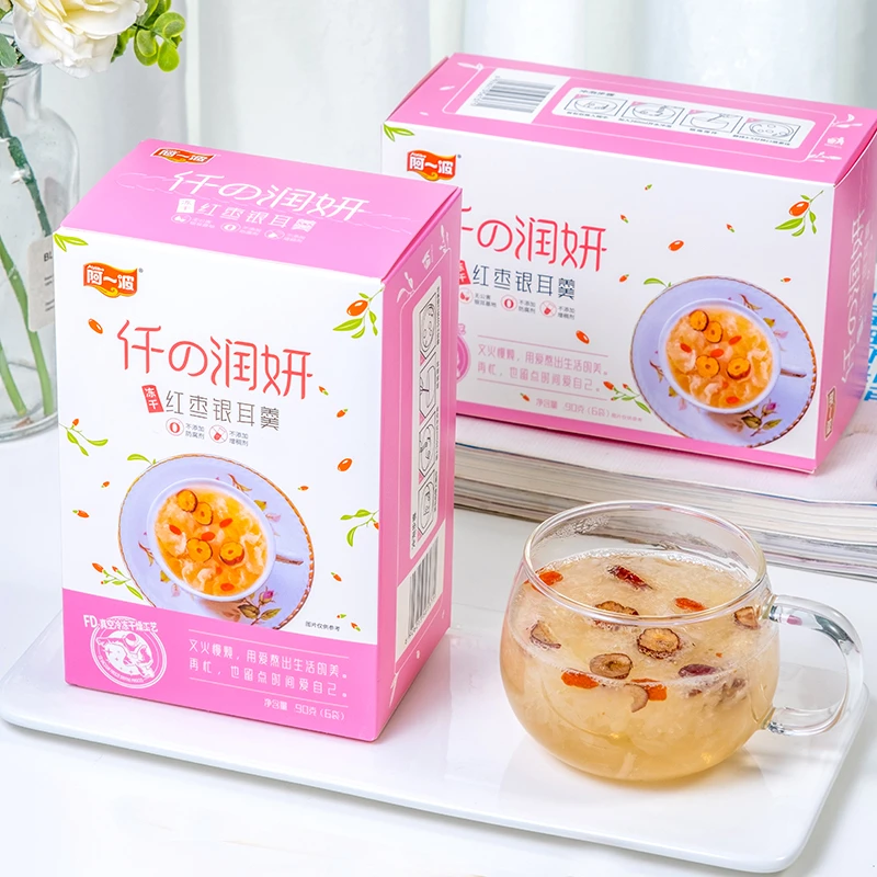 Ayibo/阿一波冻干红枣枸杞银耳羹90g 营养冲泡软糯美味银耳汤YX