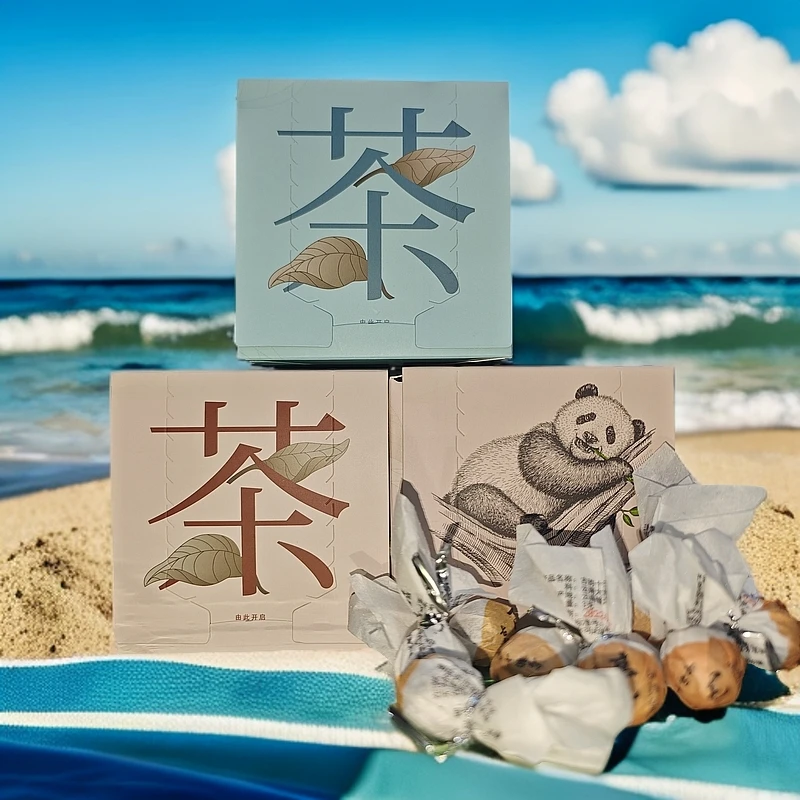 龙珠手工精品小沱茶组合装（生 红 白）风庆晒红 邦东生茶 毫香白茶