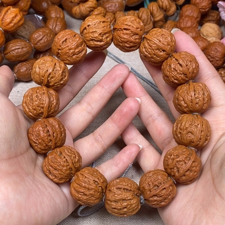 【闪购商品】文玩核桃手串麦穗纹元宝手串