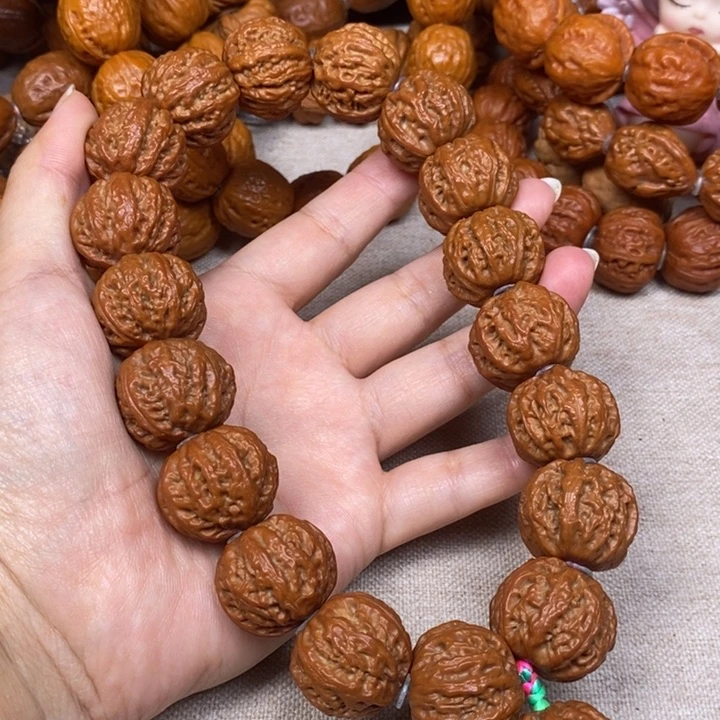 【闪购商品】文玩核桃手串珊瑚八棱磨盘手持