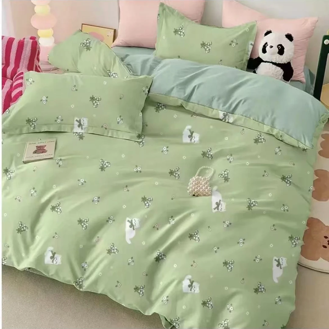 BT-2024656绿色蝴蝶小猫被套230*200