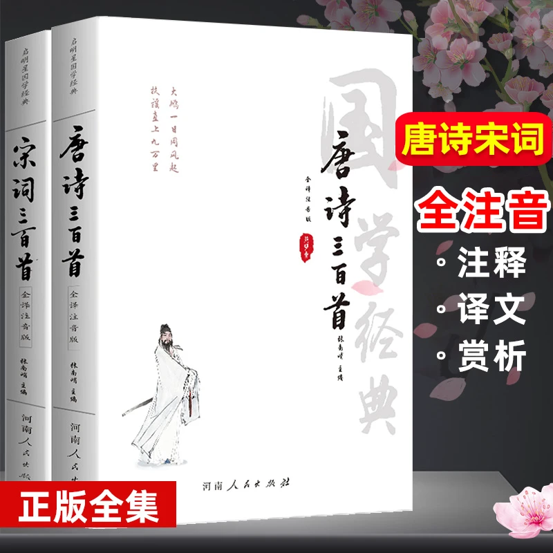 【注音版】唐诗三百首宋词七年级人教版注释译文赏析中国古诗词鉴赏