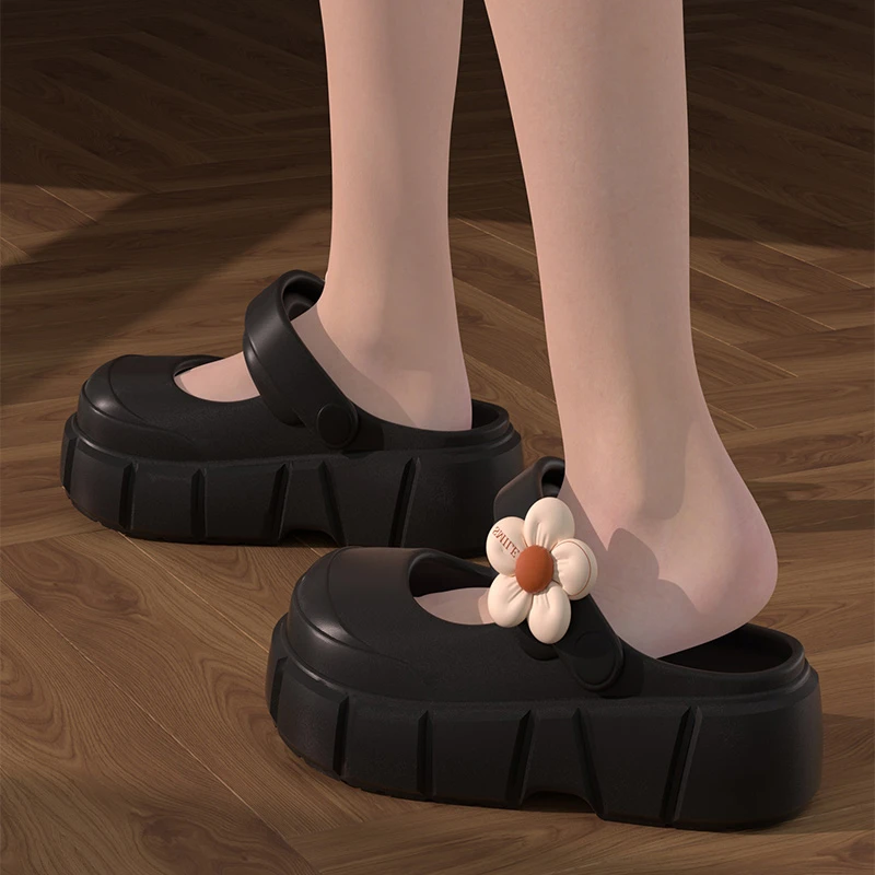 2023爆款时尚新品网红夏季外穿凉拖女包头沙滩百搭ol休闲拖鞋高跟