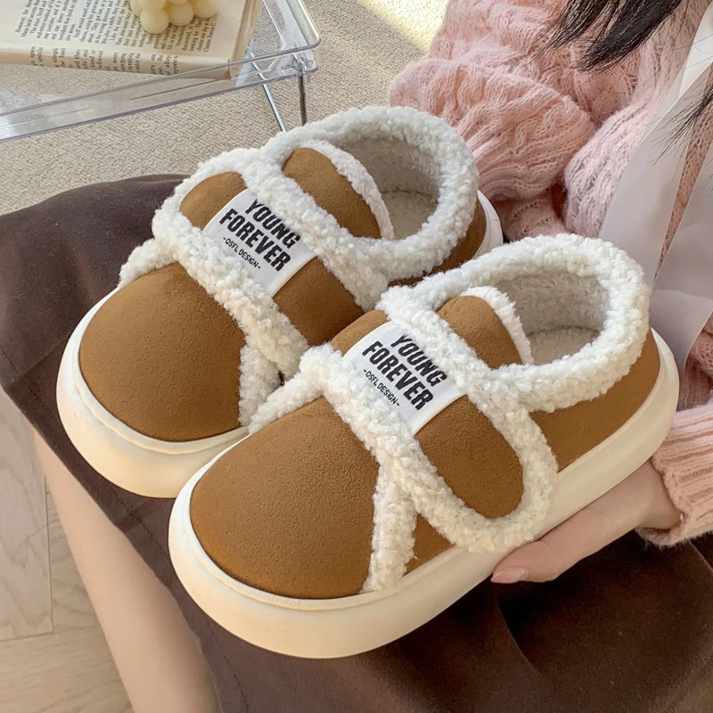 秋冬季爆款棉拖鞋脚感舒适外观好看居家外穿棉鞋保暖加绒加厚便捷