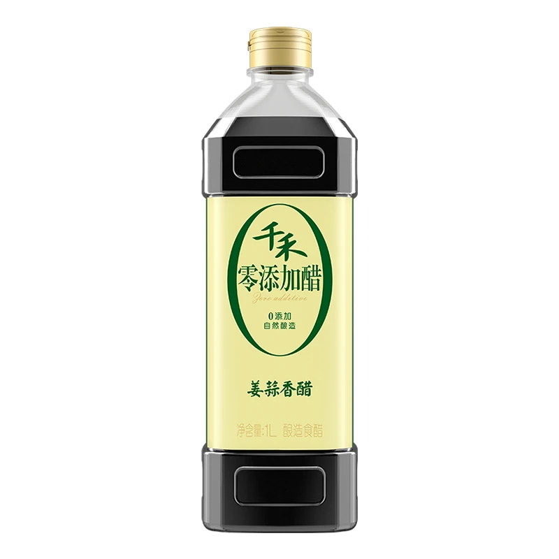 千禾零添加姜蒜香醋1L 粮食酿造食醋H