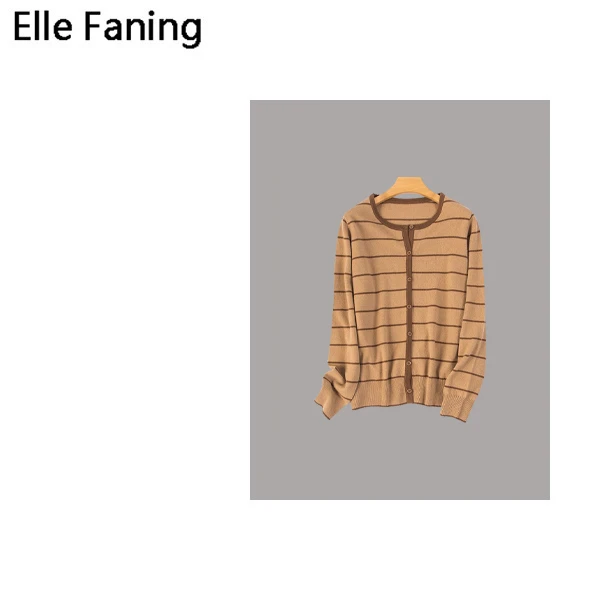 芒果优选-温柔气质条纹针织衫