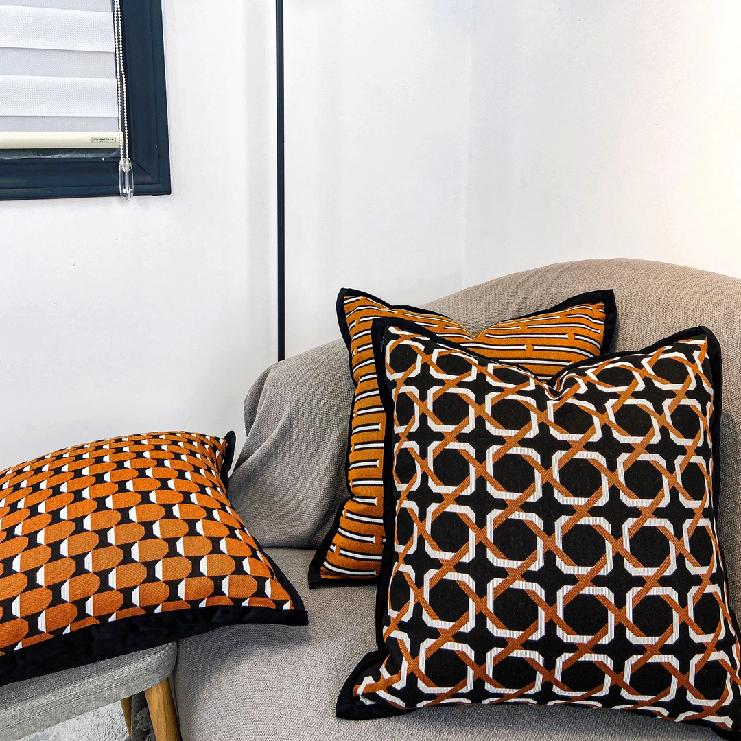 重工轻奢时尚现代风格抱枕靠枕枕头极简简约设计家居客厅沙发卧室