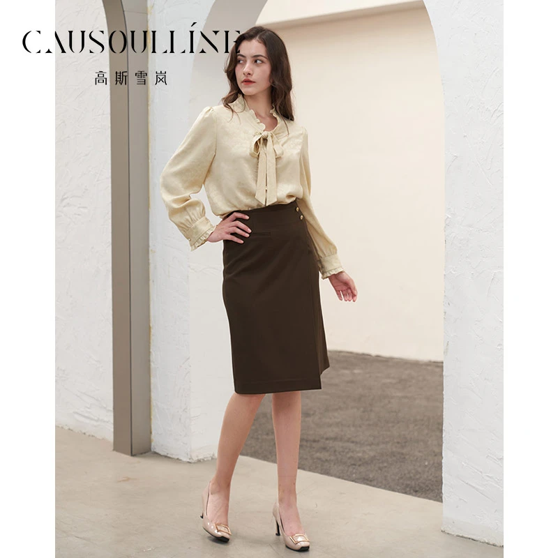 高斯雪岚【秋装活动】显瘦百搭款长袖休闲衬衫上衣女24318551