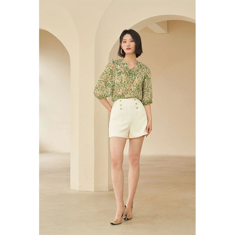 HIUOYA【夏装福利】印花气质夏季衬衫23272031