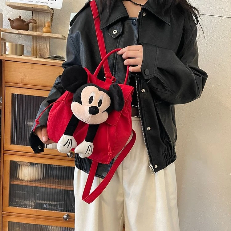 日系卡通双肩包百搭休闲时尚网红毛绒ins韩版潮流学生少女双肩背