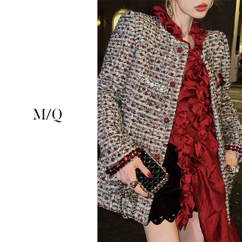 M/Q〔香榭丽舍〕法式重工设计蝴蝶结小香外套MQ8149