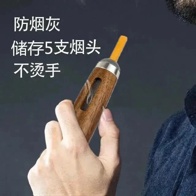 【新疆包邮】胡桃木防掉烟灰神器便携移动烟灰缸随身携带旅行懒人