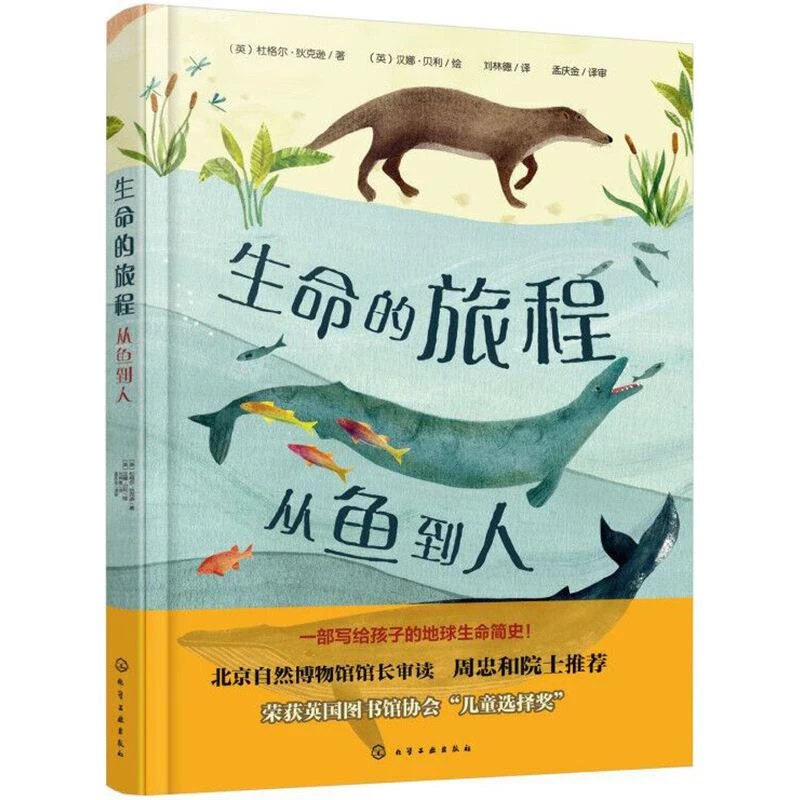 生命的旅程从鱼到人 小学生科普读生命简史绘本 儿童科普动物进化