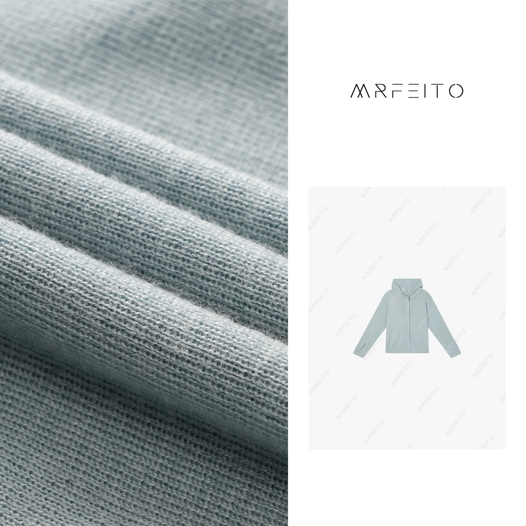 【慵懒时光】简约百搭连帽抽绳女士针织连帽开衫H921M01D28929