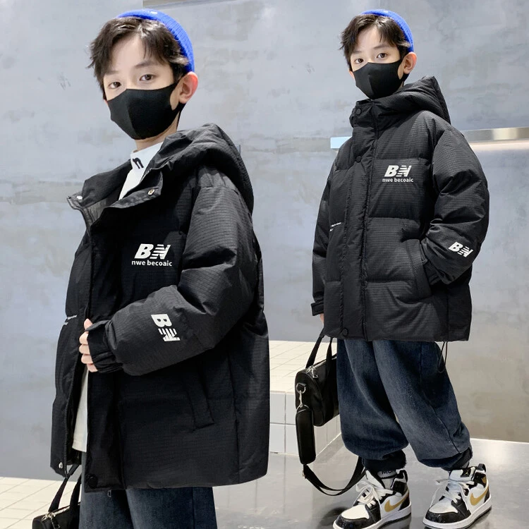 男童羽绒服2023新款儿童中大童冬季加厚白鸭绒洋气中长款冬装潮牌