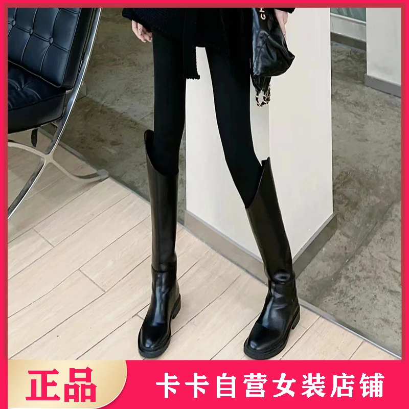JUSTCCJUST CC卡卡同款骑士靴长靴长筒高筒黑色