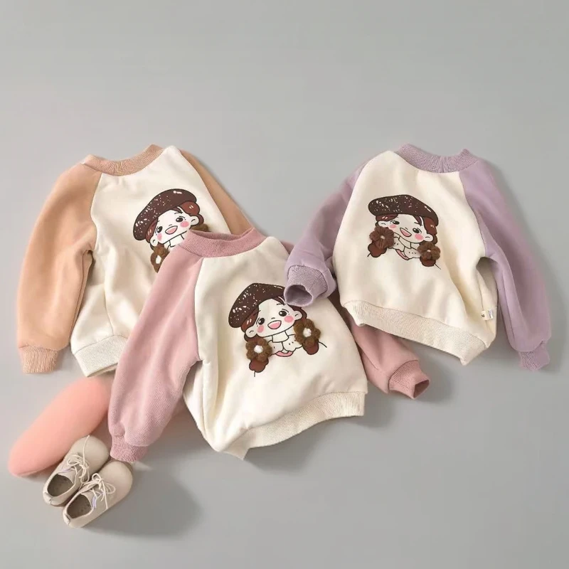 b2552可爱姑娘加绒卫衣