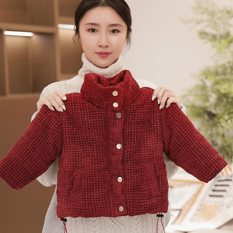 女童秋冬棉服2024新款洋气儿童韩版休闲加绒加厚女孩红色新年棉袄