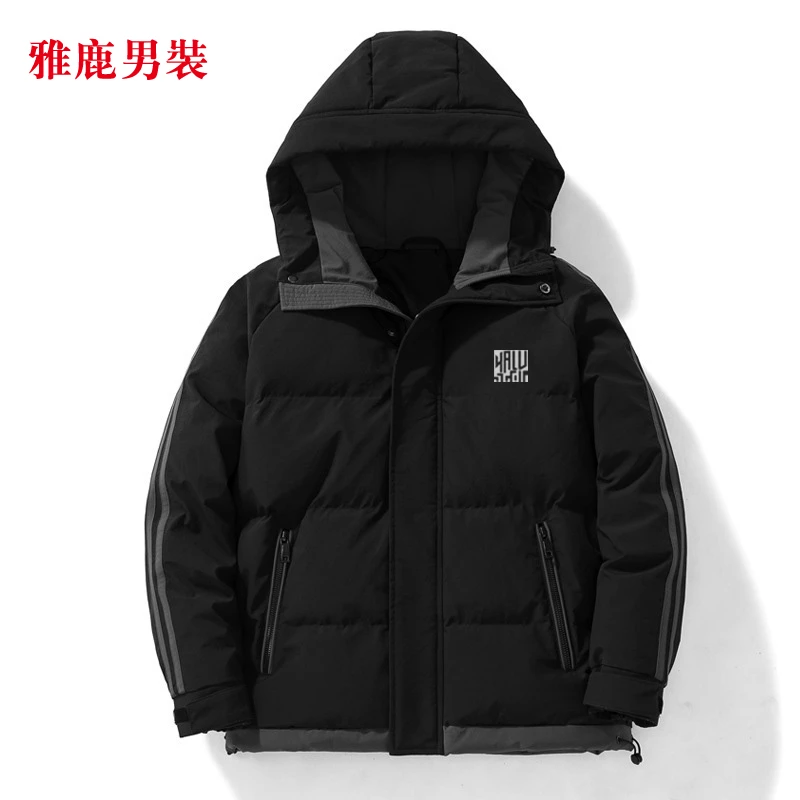 雅鹿男装女装棉服宽松外套冬季新款加厚连帽加厚款韩版潮冬装棉袄