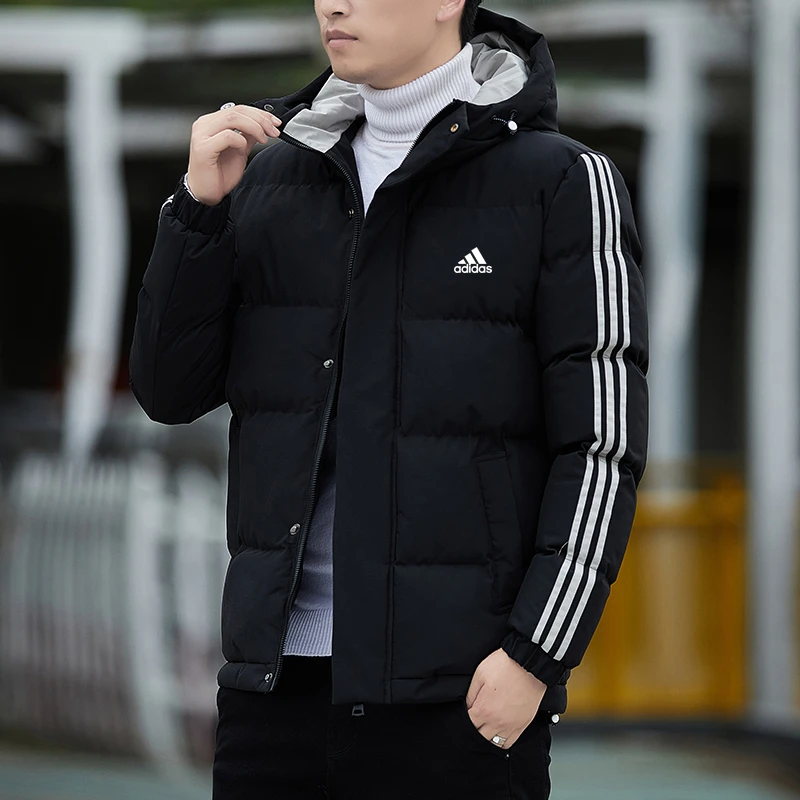 三叶草阿迪‍达‍斯潮流棉衣男加厚秋冬装连帽棉服男士保暖外套休闲