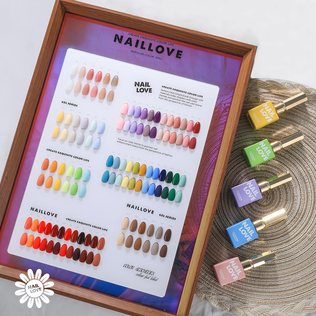 NAILLOVE甲油胶60色套胶高流平仙女裸色车厘子清新网红瓶装甲油胶