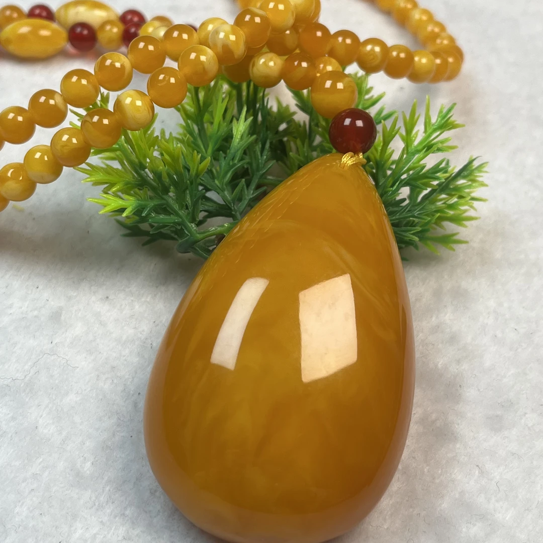 W129古巴新蜜蜜糖红水滴珠链款毛衣链