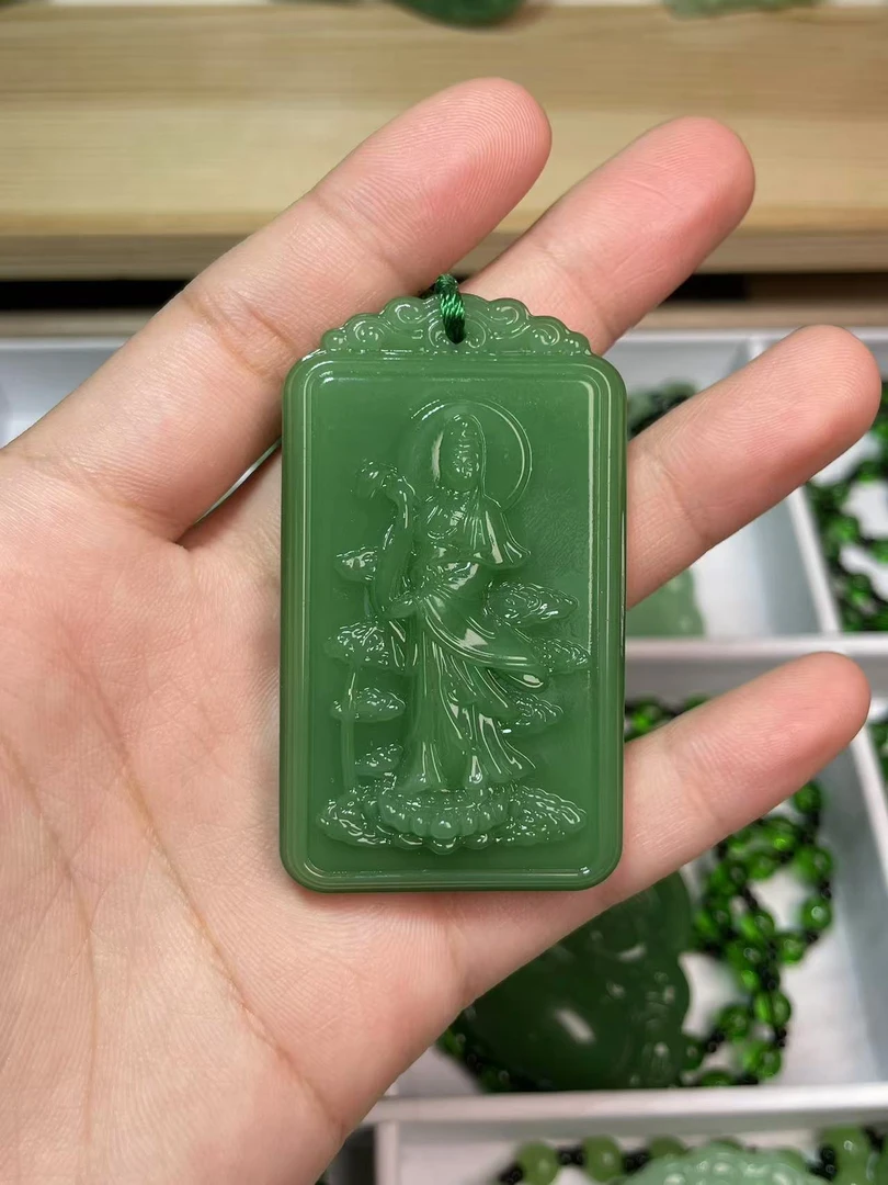 深绿色锦鲤观音经典百搭款