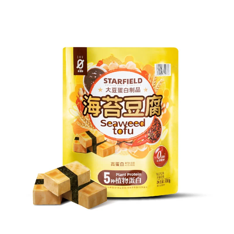 星期零海苔豆腐700g高蛋白多汁风味Q弹馋嘴零食香辣照烧两种风味