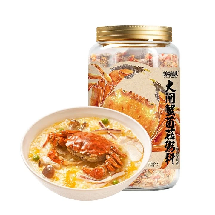 MM超市大闸蟹菌菇粥料1kg美拾派鲜料蟹味浓郁煲粥食材速即食粥