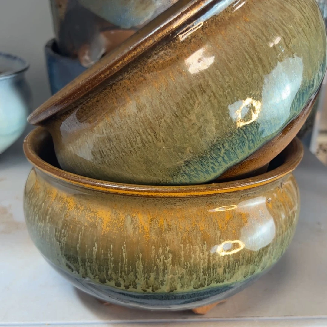 【闪购商品】紫砂花盆口19.5高12