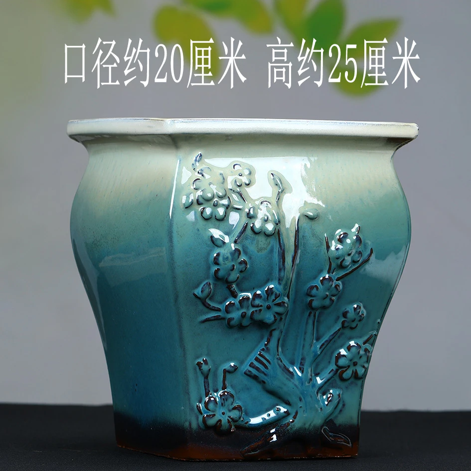 粗陶花盆特价大小口径陶瓷紫砂简约多肉绿植植物老桩法师花盆清仓