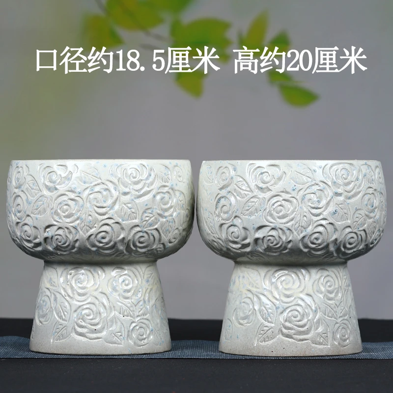 特价有孔多肉花盆粗陶多肉植物法师紫砂兰花陶瓷大号陶罐法师花盆