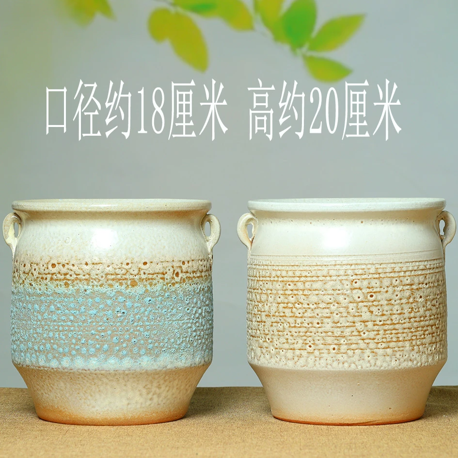 特价有孔多肉花盆粗陶多肉植物法师紫砂兰花陶瓷大号陶罐法师花盆