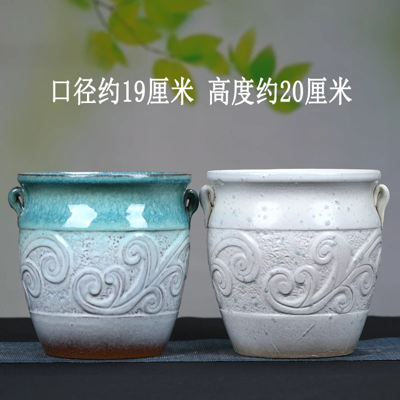 特价清仓有孔多肉花盆粗陶大小法师老桩绿植紫砂陶瓷透气多肉花盆