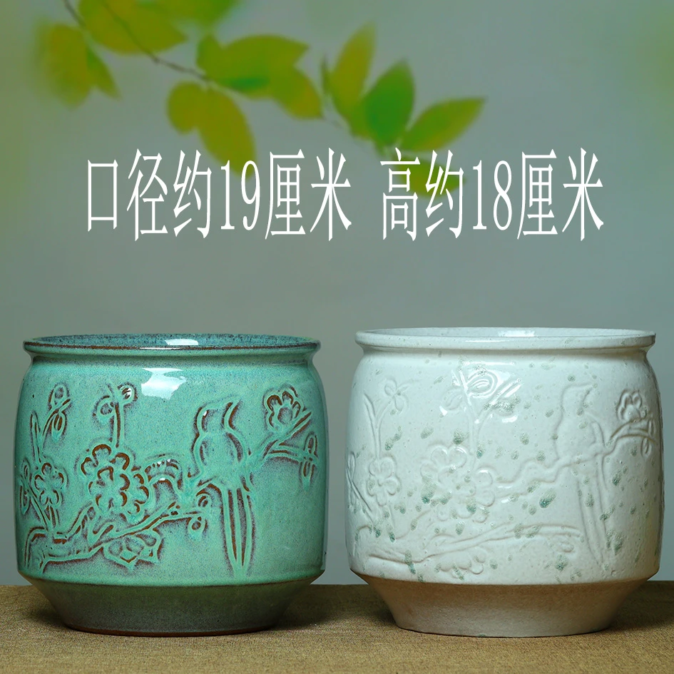 特价有孔多肉花盆粗陶多肉植物法师紫砂兰花陶瓷大号陶罐法师花盆