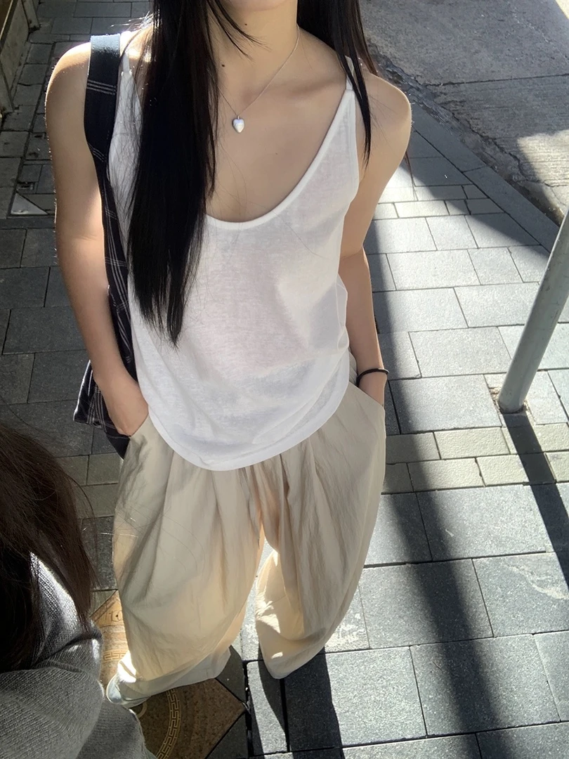 曼姐【松弛感 内搭背心】夏日新款爆款背心宽松显瘦百搭无袖打底衫