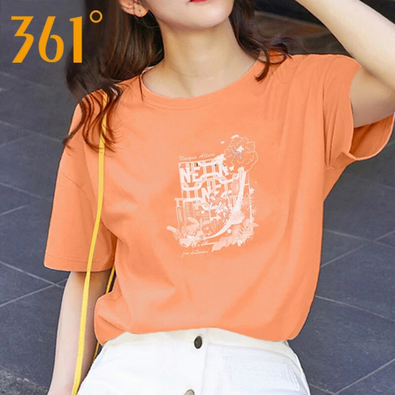361°短袖t恤女款2023夏季秋季新款时尚圆领运动半袖女士速干上衣