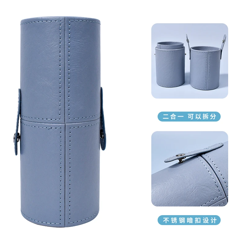 化妆刷收纳筒化妆品收纳盒化妆筒眉笔便携桌面防尘笔筒口红有盖子