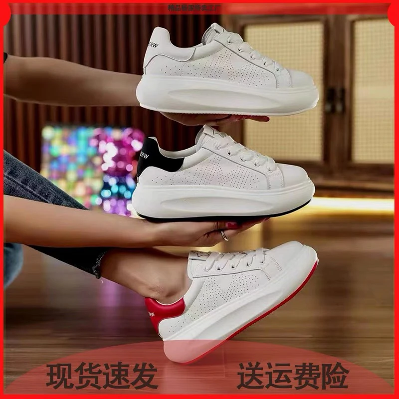 T2018春夏新款真皮百搭小白鞋女休闲时尚软底透气轻便女鞋