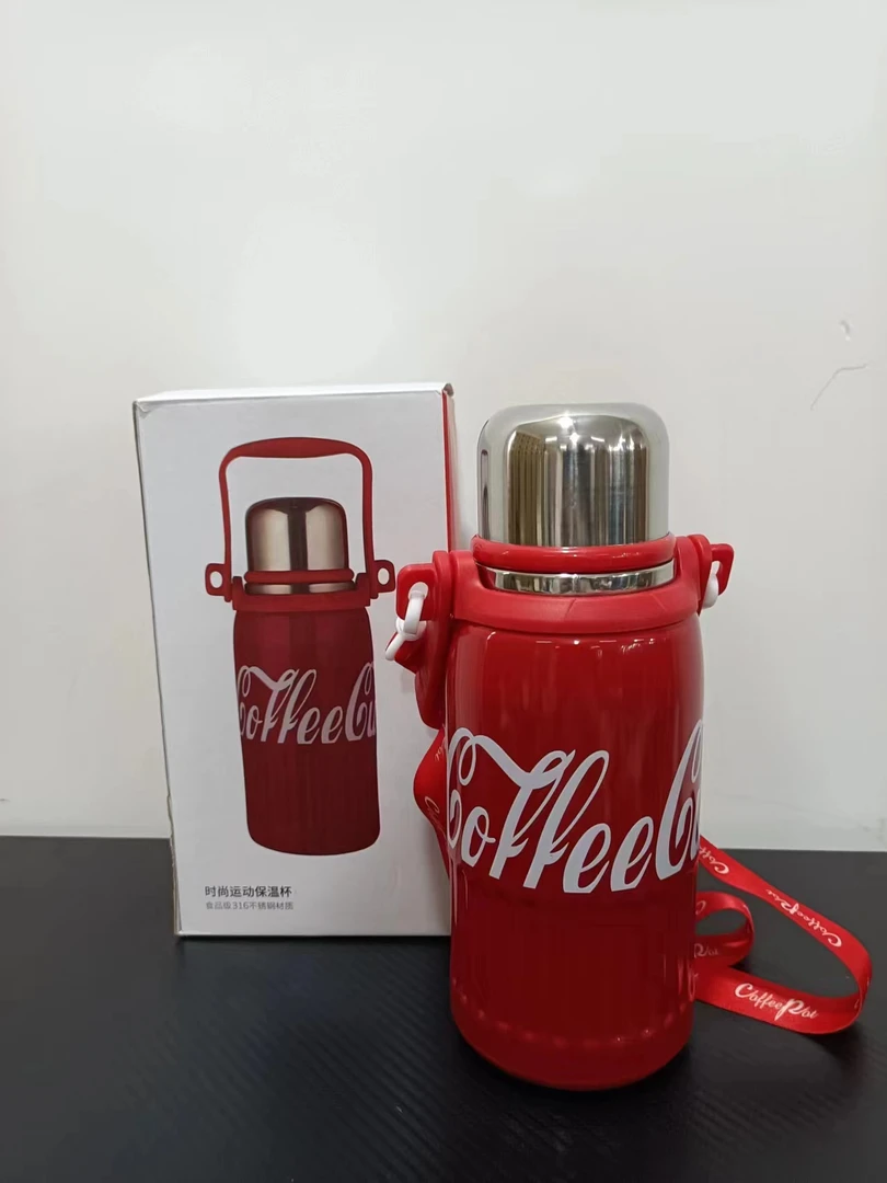 316高颜值可口可乐同款保温杯大容量便携运动水壶情侣保温杯