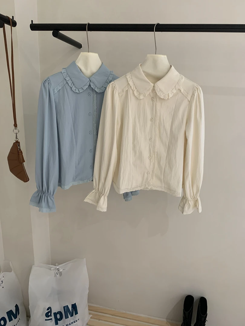 【OldFashion】心动返航 甜美百搭法式小众设计感衬衫