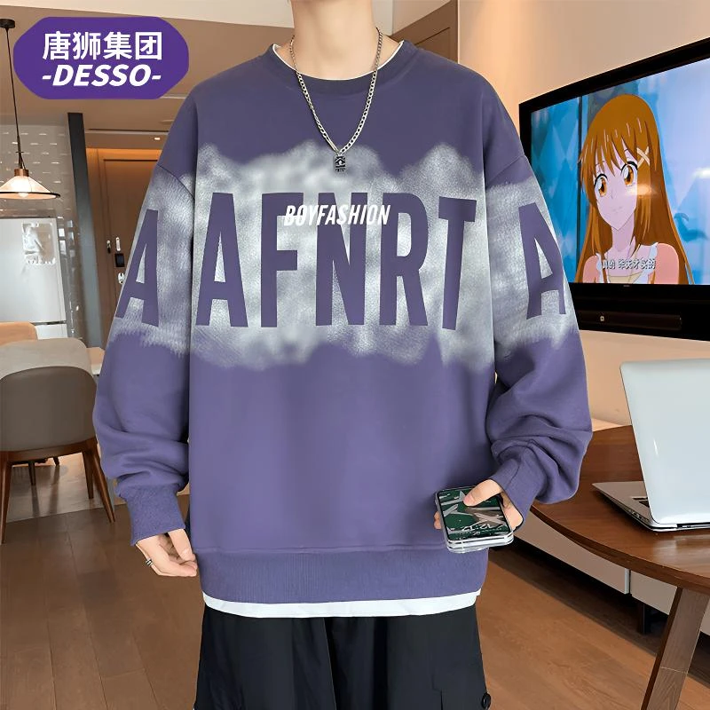 唐狮集团DESSO青少年潮牌卫衣男士秋季宽松百搭长袖打底男生上衣